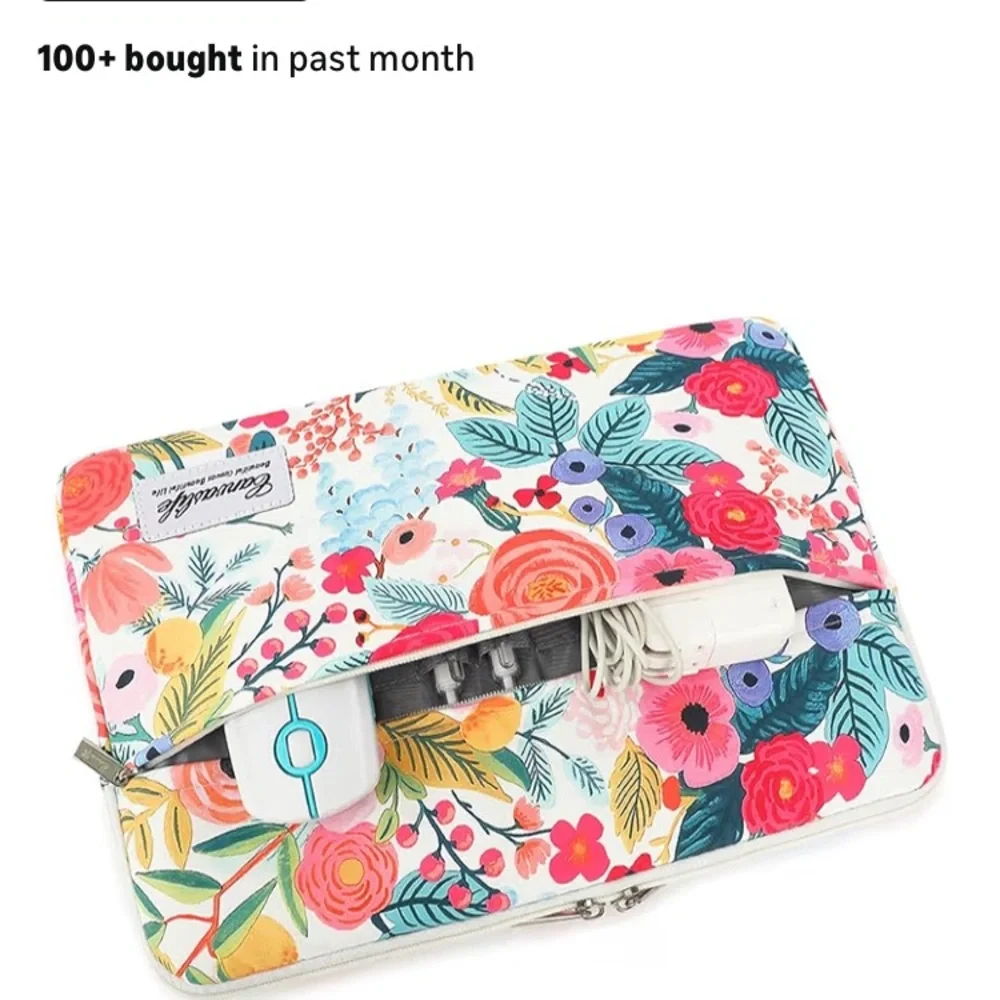 Floral Tablet Sleeve Case - Pink Multi laptop case